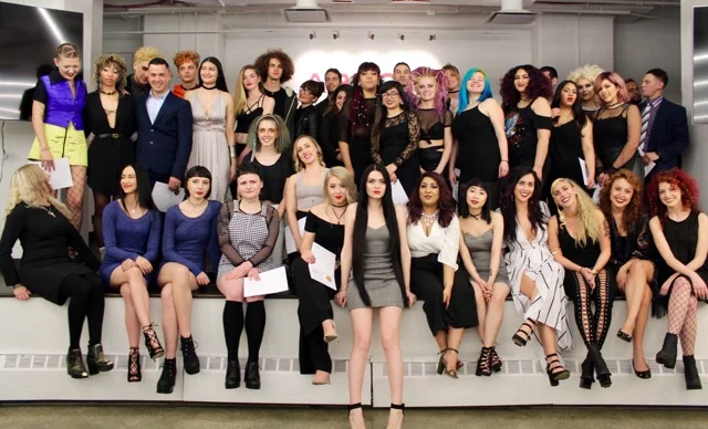 Students, models & faculty staff in one moment in time 