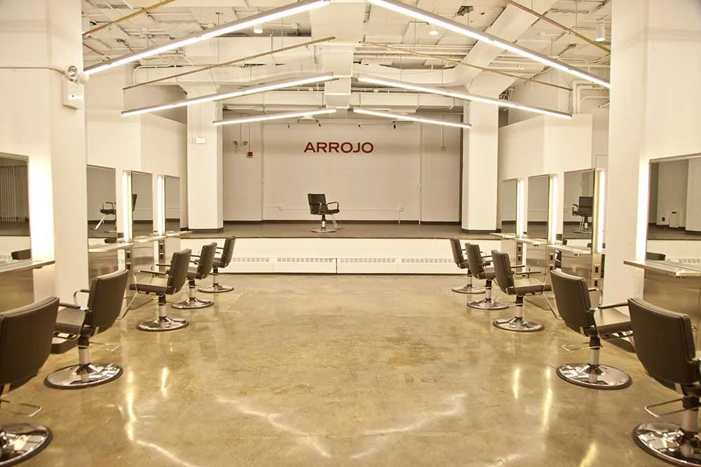 The student salon at ARROJO Tribeca Cosmetology School