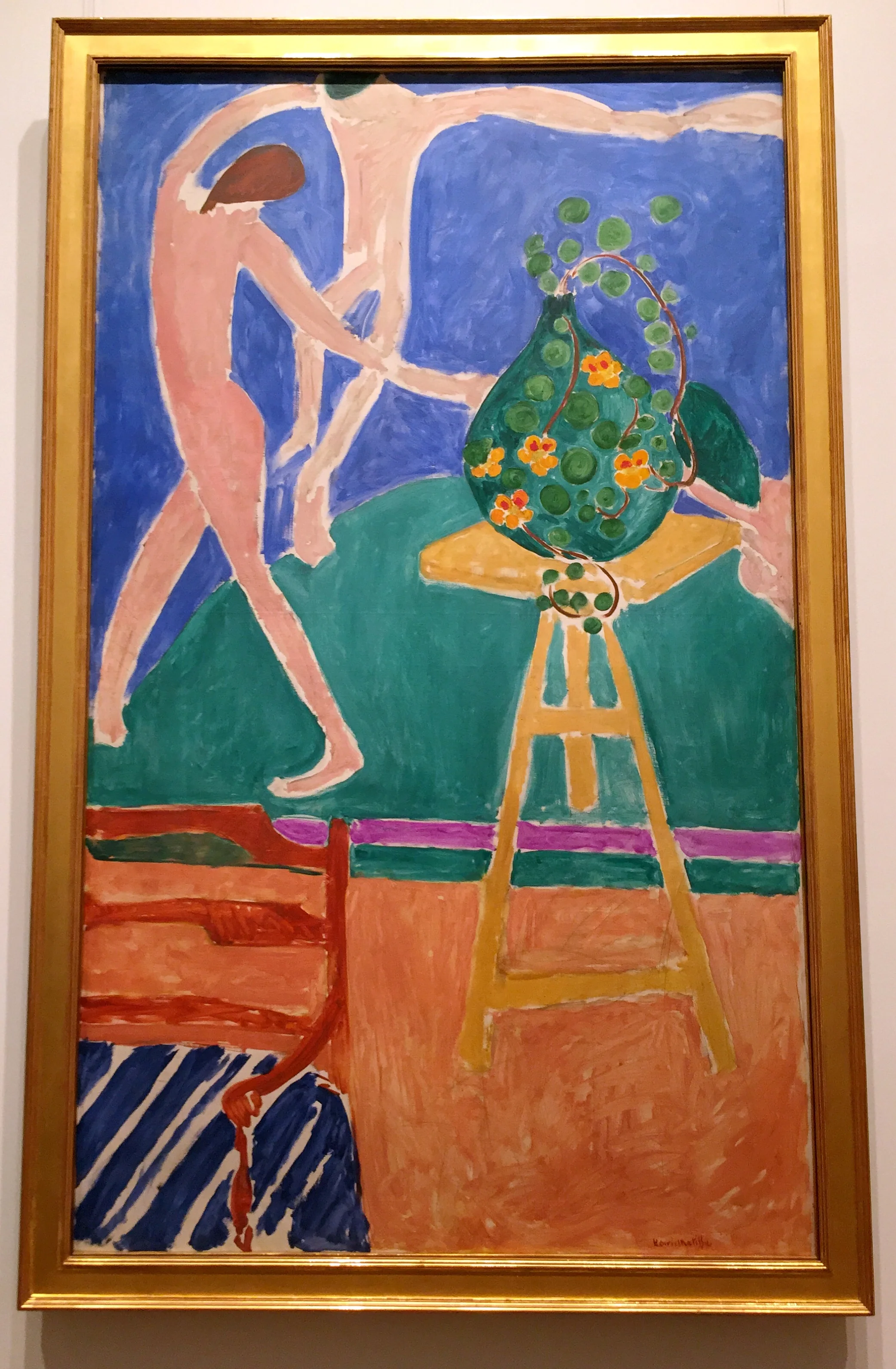 Nasturtiums with the Painting "Dance" I . Henri Matisse . (French, Le Cateau-Cambrésis 1869–1954 Nice) 1912. Oil on canvas.
