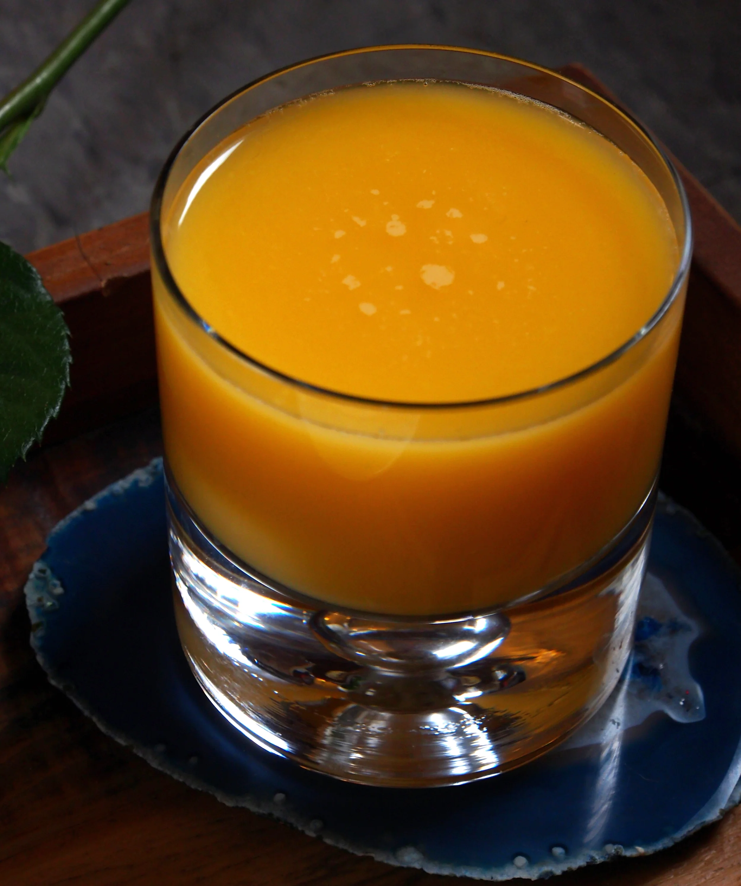 Nothing like a glass of OJ to help wash it down! So refreshing, mmmm! :)