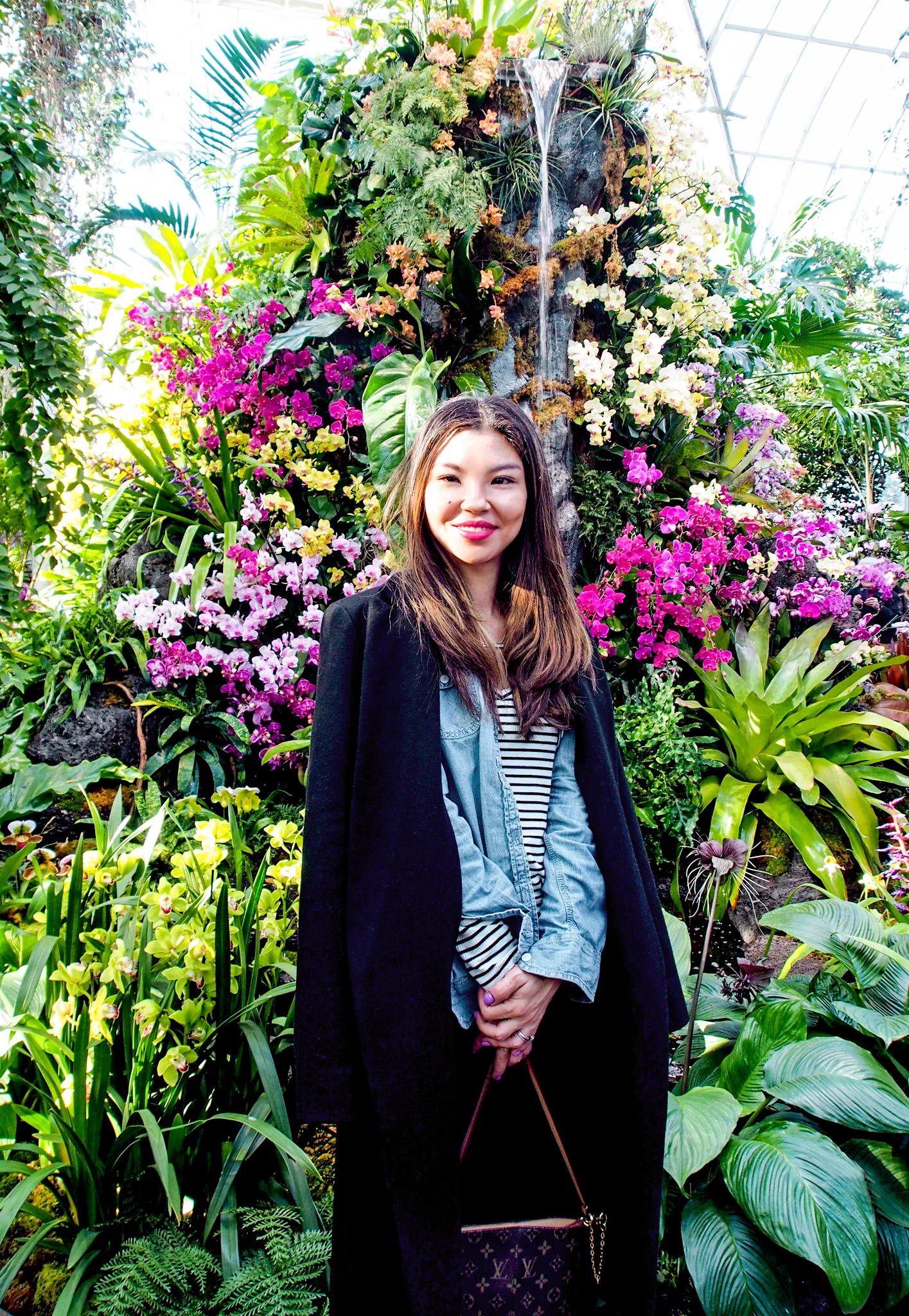 Obligatory portrait among the thousands of orchids!