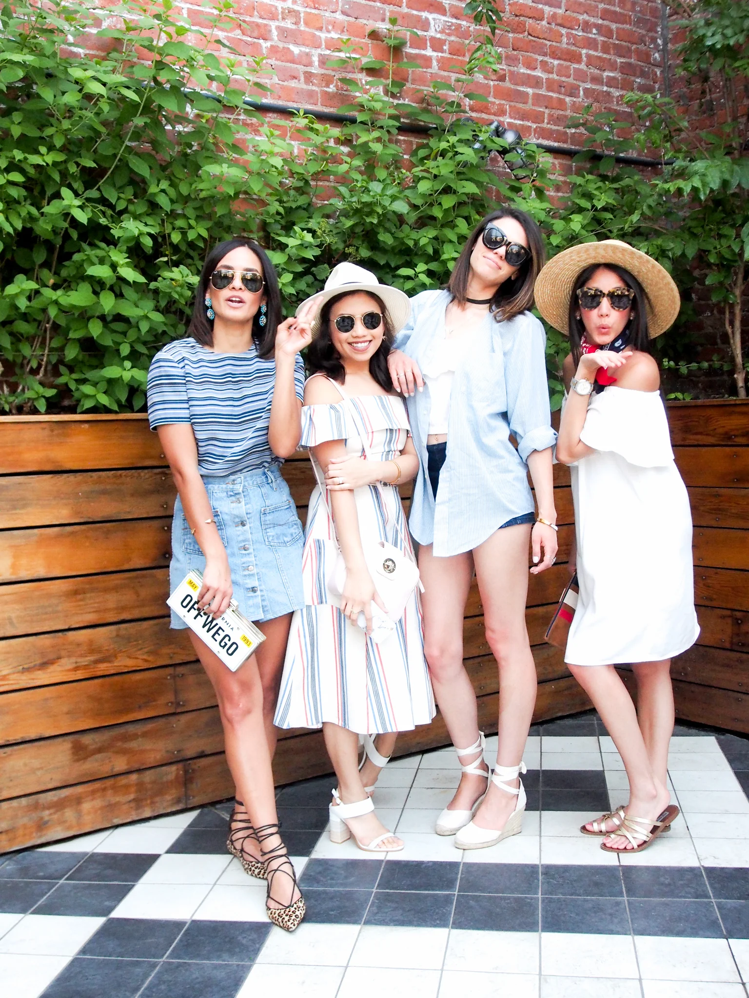 From L to R: Chelsea as of Late , Liz Avenue , Pretty Proper Quaint , & Maria on Point .
