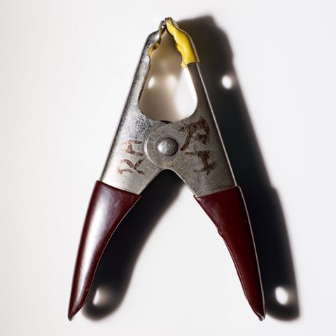 Richard Avedon's studio A-clamp. (Photograph by Henry Leutwyler )