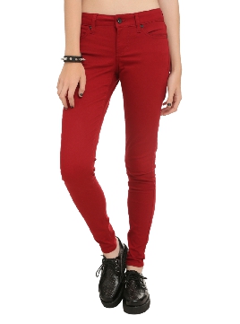Forever 21 Red Skinny Jeans