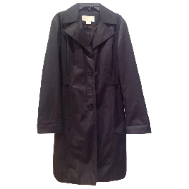 Michael Kors Black Cotton Trench Coat Ladies