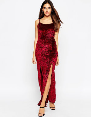 Spark Pretty Red Velvet Slip Dress