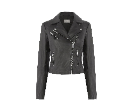 Dress Lily Black Leather Biker Jacket