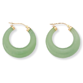 Vintage Jade Hoop Earrings