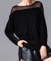 VIPME Knitting Top Black