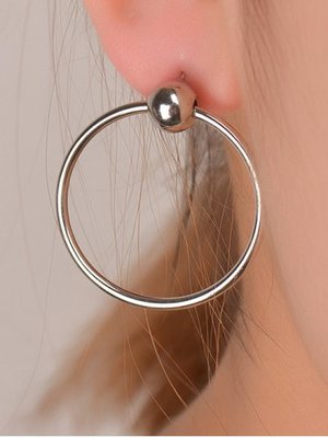 Rosegal Silver Bead Hoops