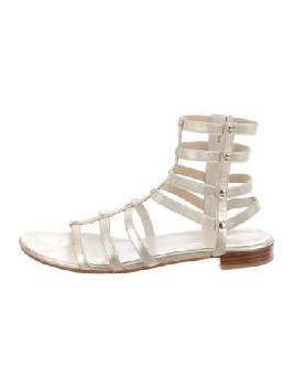 STUART WEITZMAN METALLIC GLADIATOR SANDALS