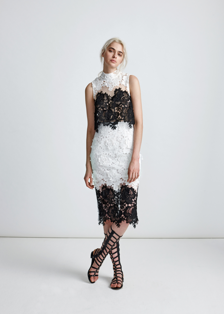 Echtego Black and White Lace Dress