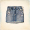 Hollister Co. Ripped Denim Mini Skirt