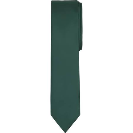 Jacob Alexander Men's Solid Color Skinny Tie Forest Green