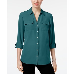 Avanzara–b House of Kimberly Teal Blouse Vintage