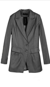 H&M Long Grey Suit Jacket