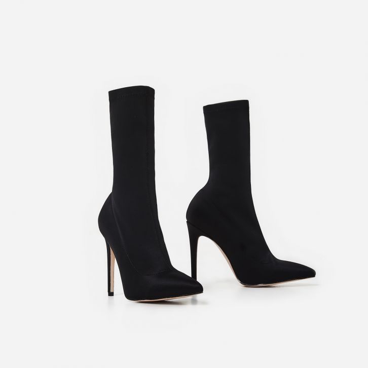 Ego Tegan Pointed Toe Ankle Boots Black