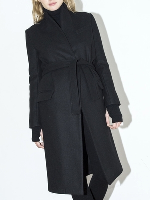 Assembly New York Standard Black Belt Coat