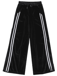 Zaful Side Stripe Velvet Pants