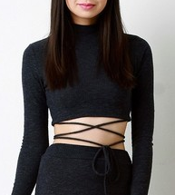 ShopFW Rib Knit Strappy Crop Top