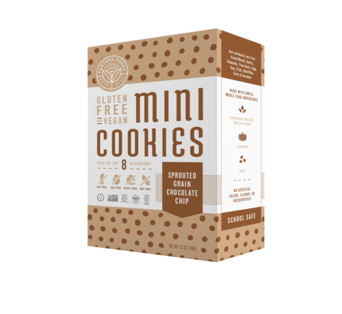 Partake Foods Sprouted Grain Chocolate Chip Mini Cookies