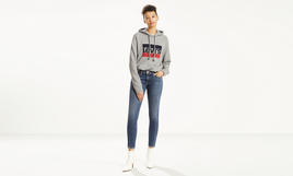 LEVI'S 711 ALTERED SKINNY JEANS