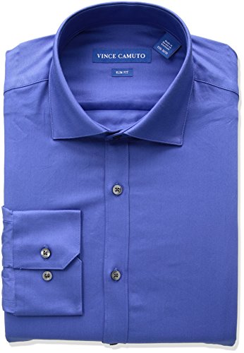 ADD TO FAVORITES Vince Camuto Men's Slim Fit Blue Dress Shirt, Cerulean