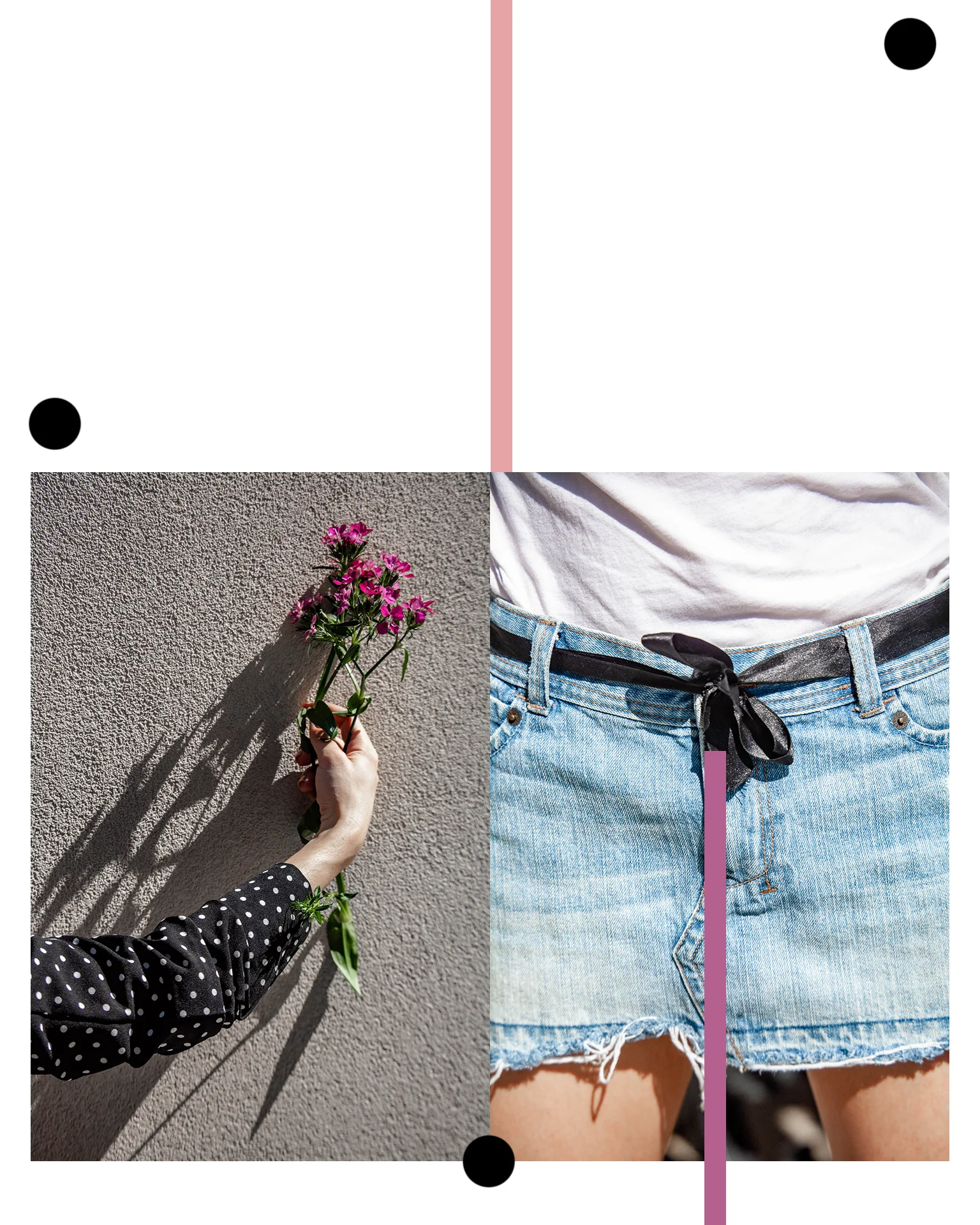 Graphic Design and Fashion Flowers mixed with Polka Dots