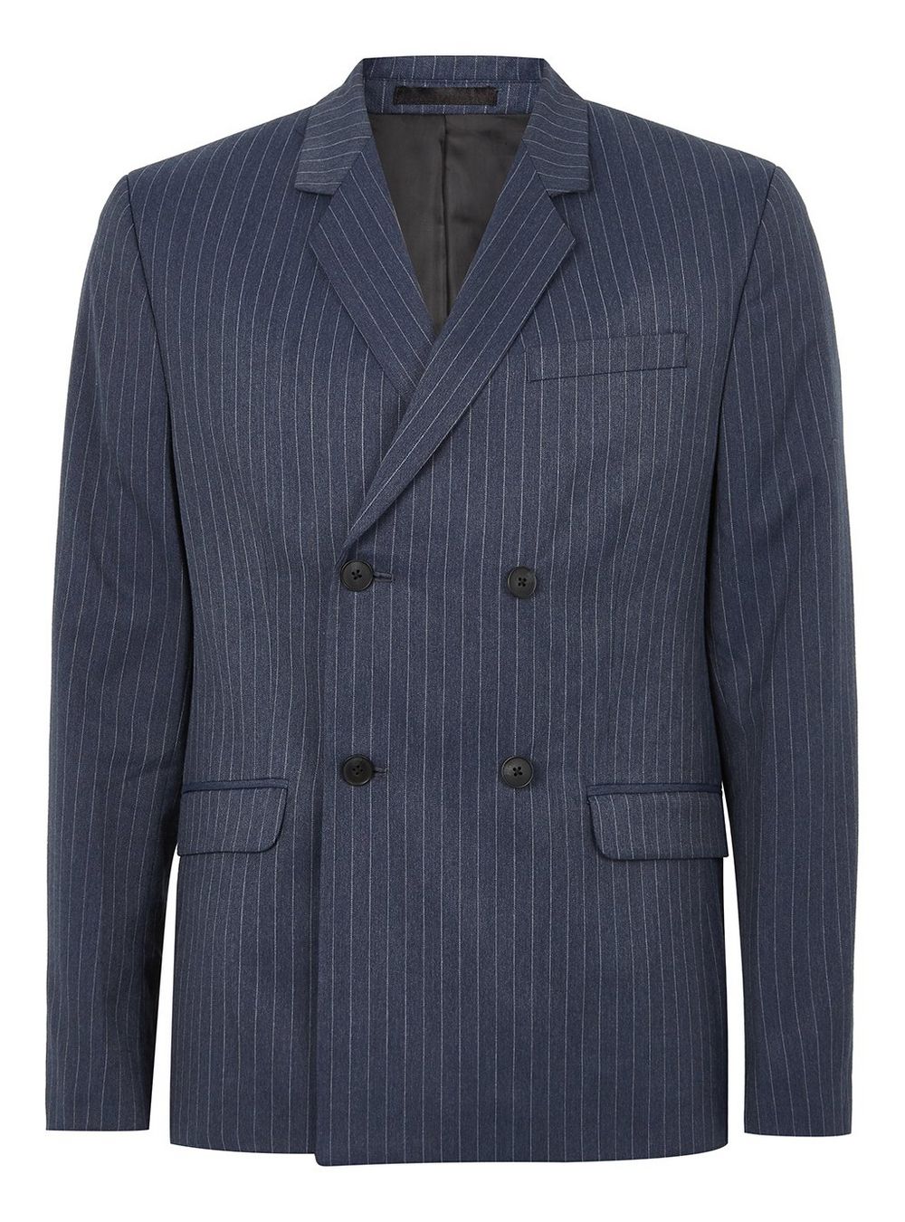 Topman Blue Pinstripe Jacket