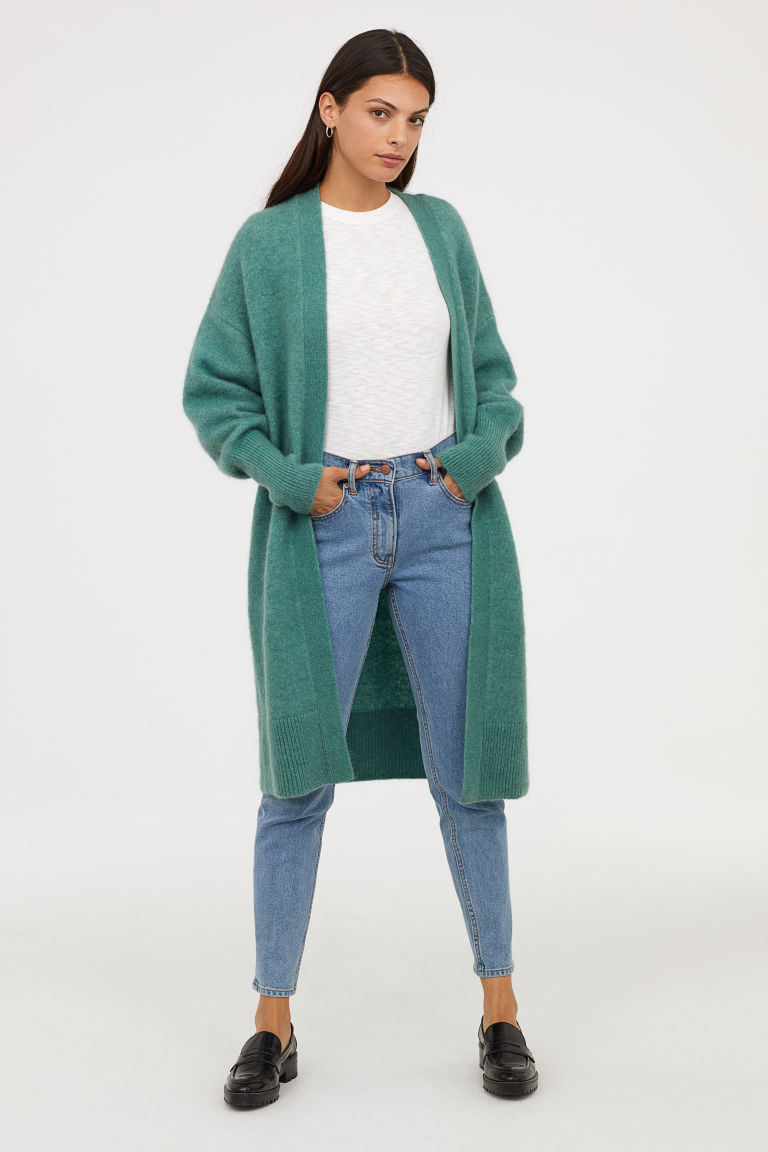 H&amp;M green cardigan 