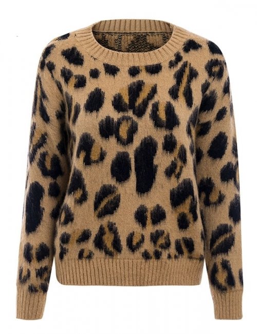 Leopard print pullover