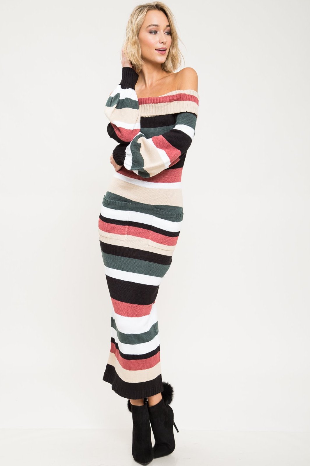 Striped maxi dress