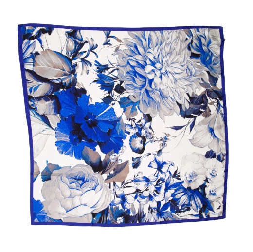 Blue floral scarf