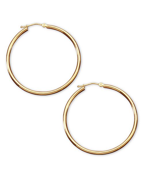 Gold hoop earring