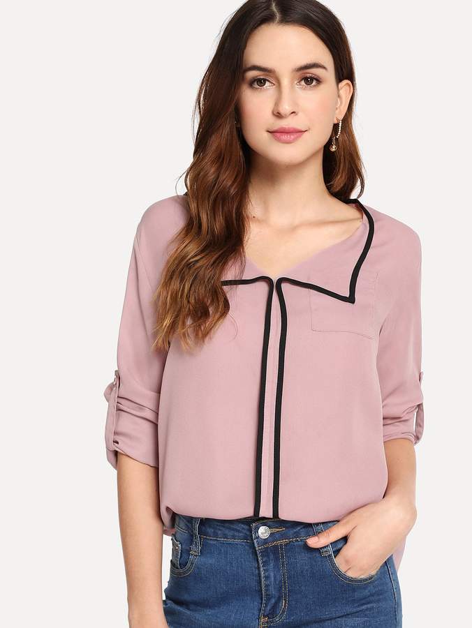 SHEIN pink blouse