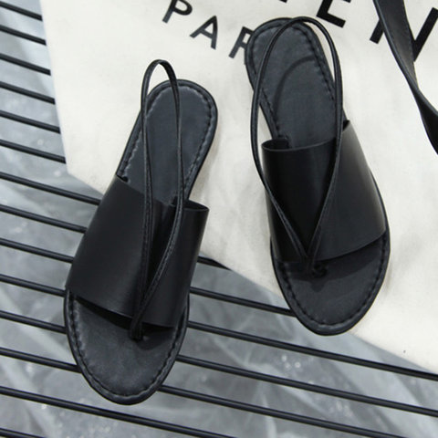 Black summer sandals
