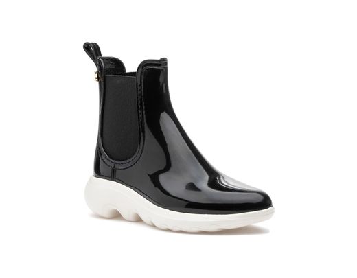 Black rain boots