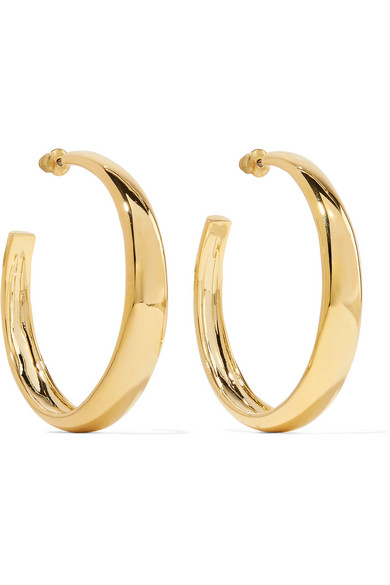 Gold hoop earrings