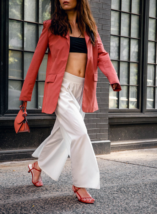 Salmon Pink Blazer — Suzanne Spiegoski