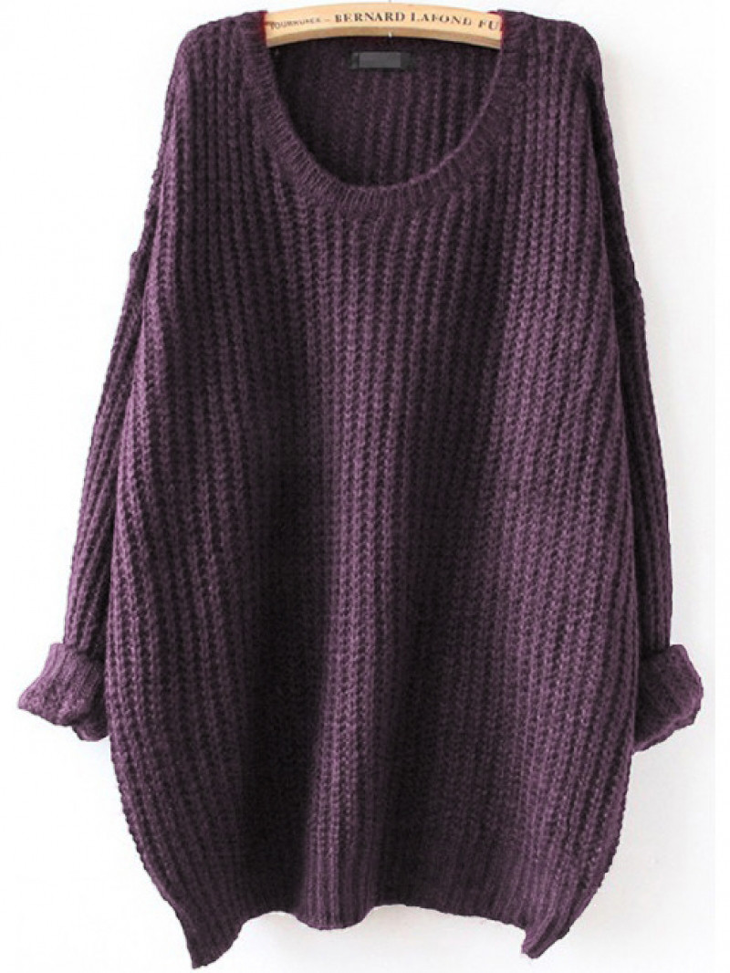 Chunky purple sweater