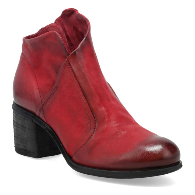 Red ankle boots