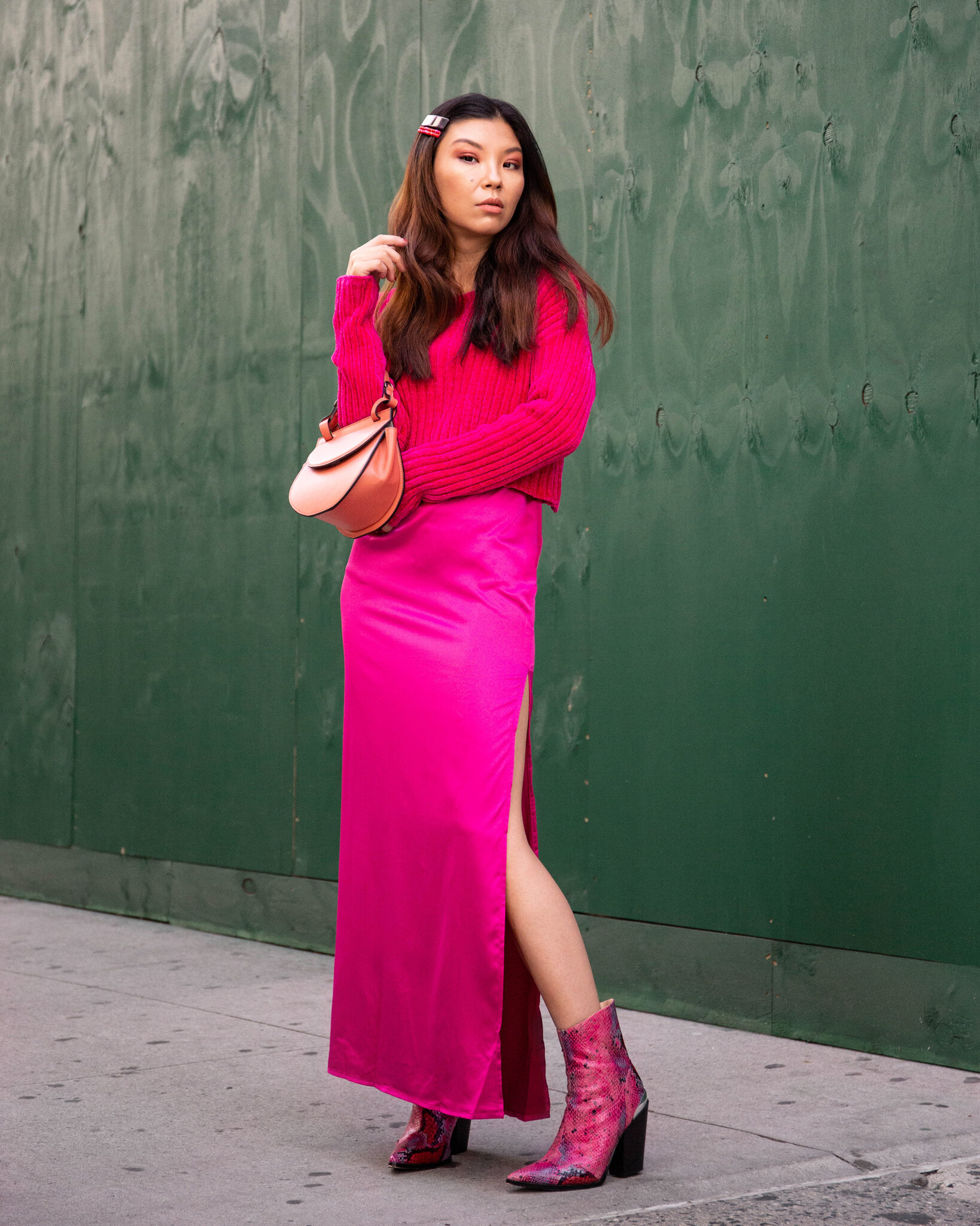 Hot Pink Monochromatic Outfit ...