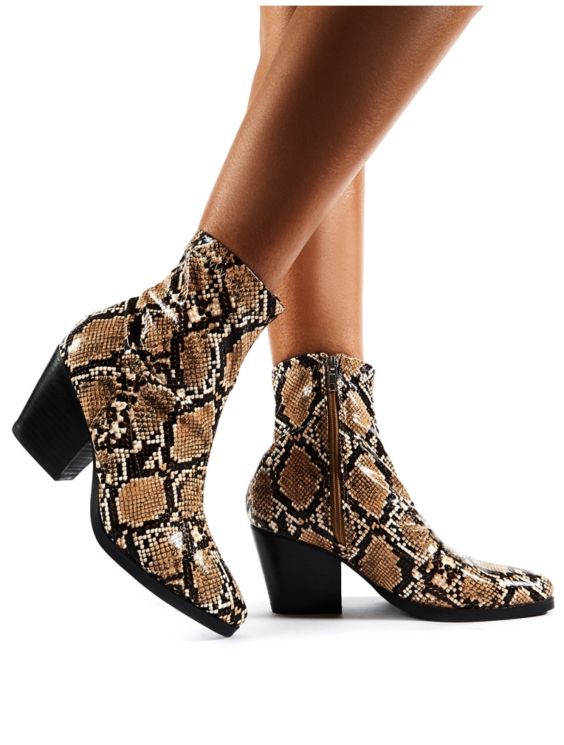 Snake skin boots