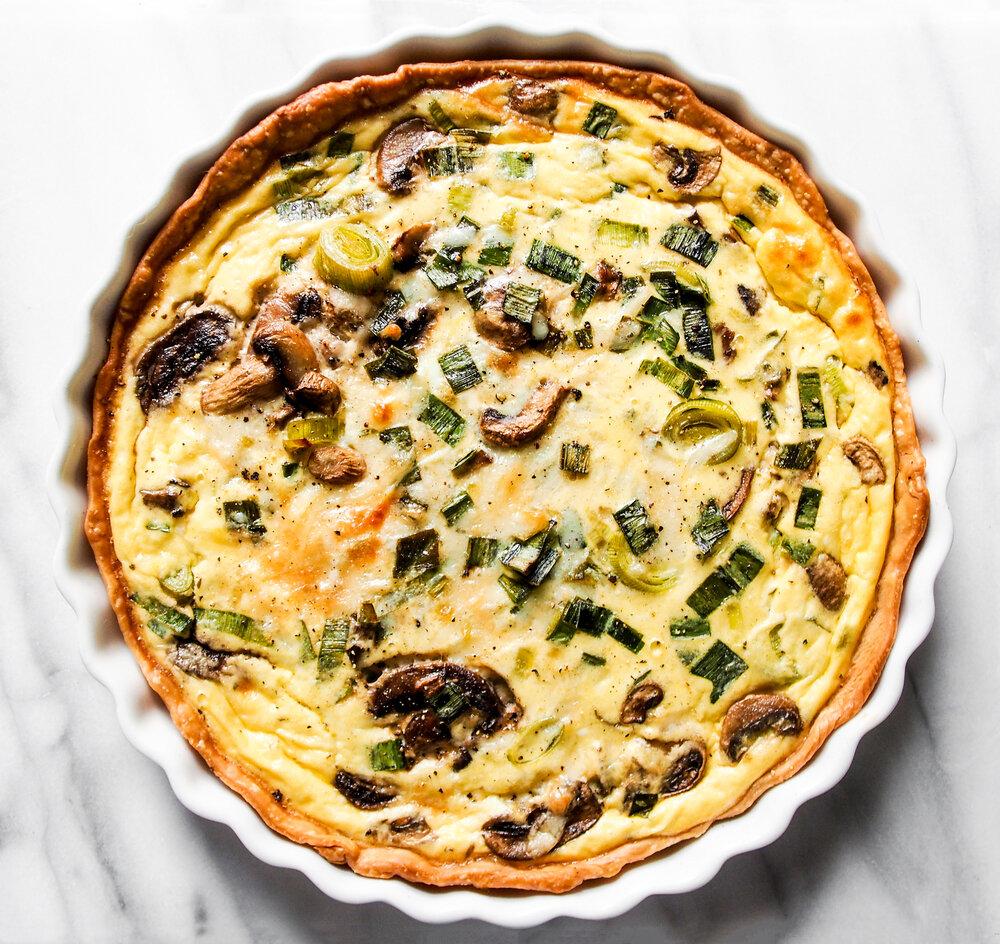 Leek Mushroom Quiche