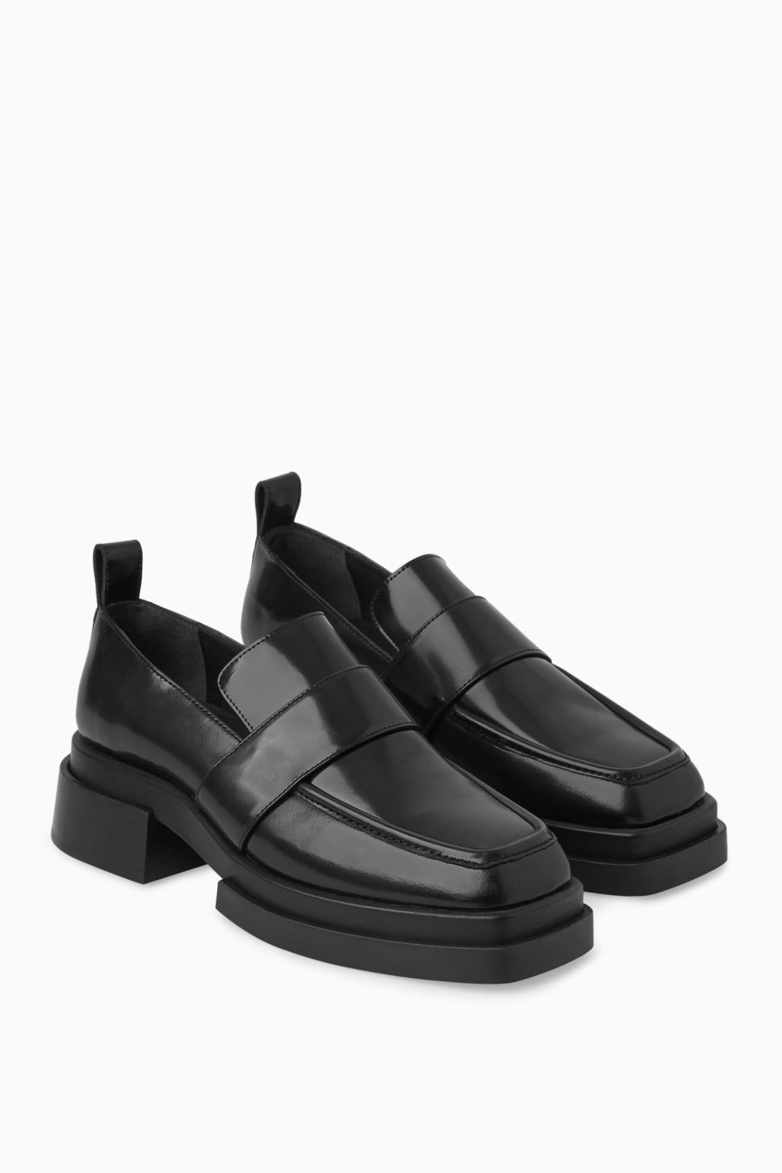 COS chunky black loafers