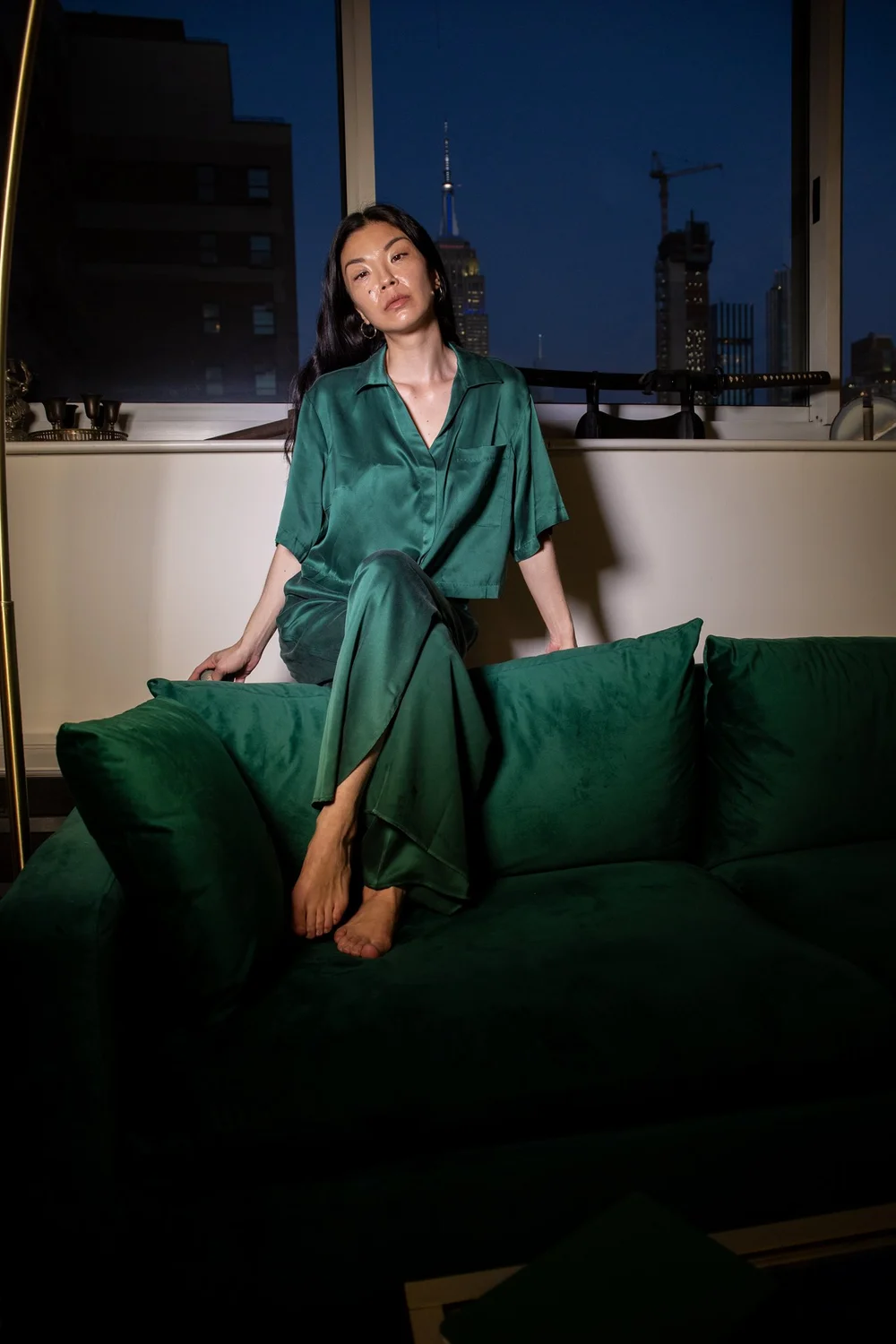 Green Silk Pajamas