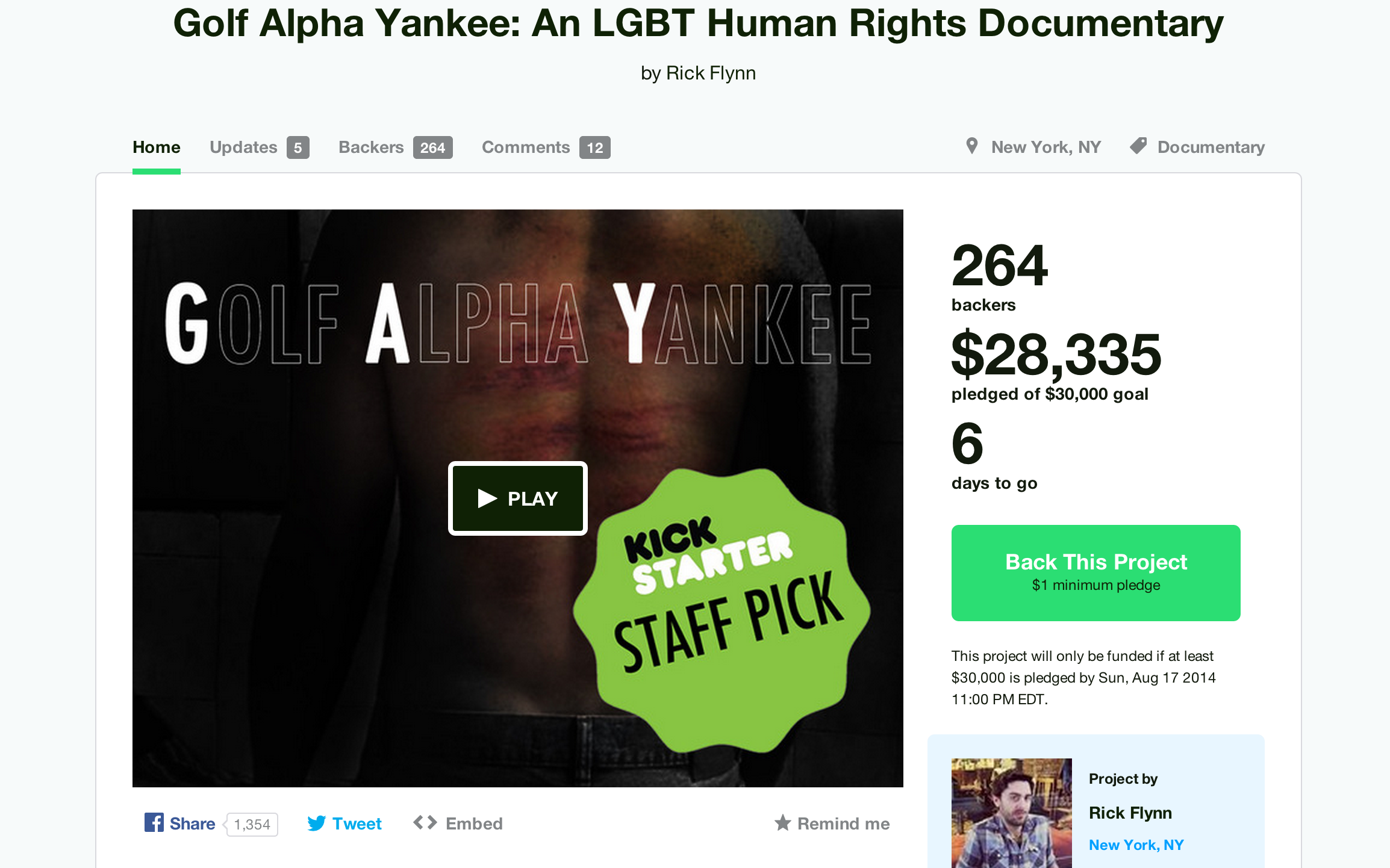Our Kickstarter page as of August 11! 