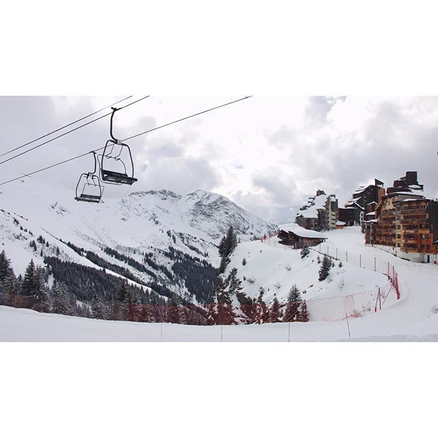 You can see Avoriaz via chair lift... #frenchalps