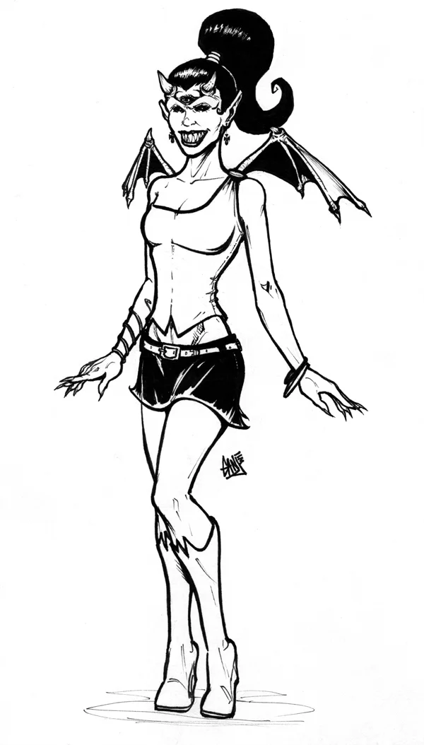 Just a little sneak peek at Dave's artwork for Evil Academy