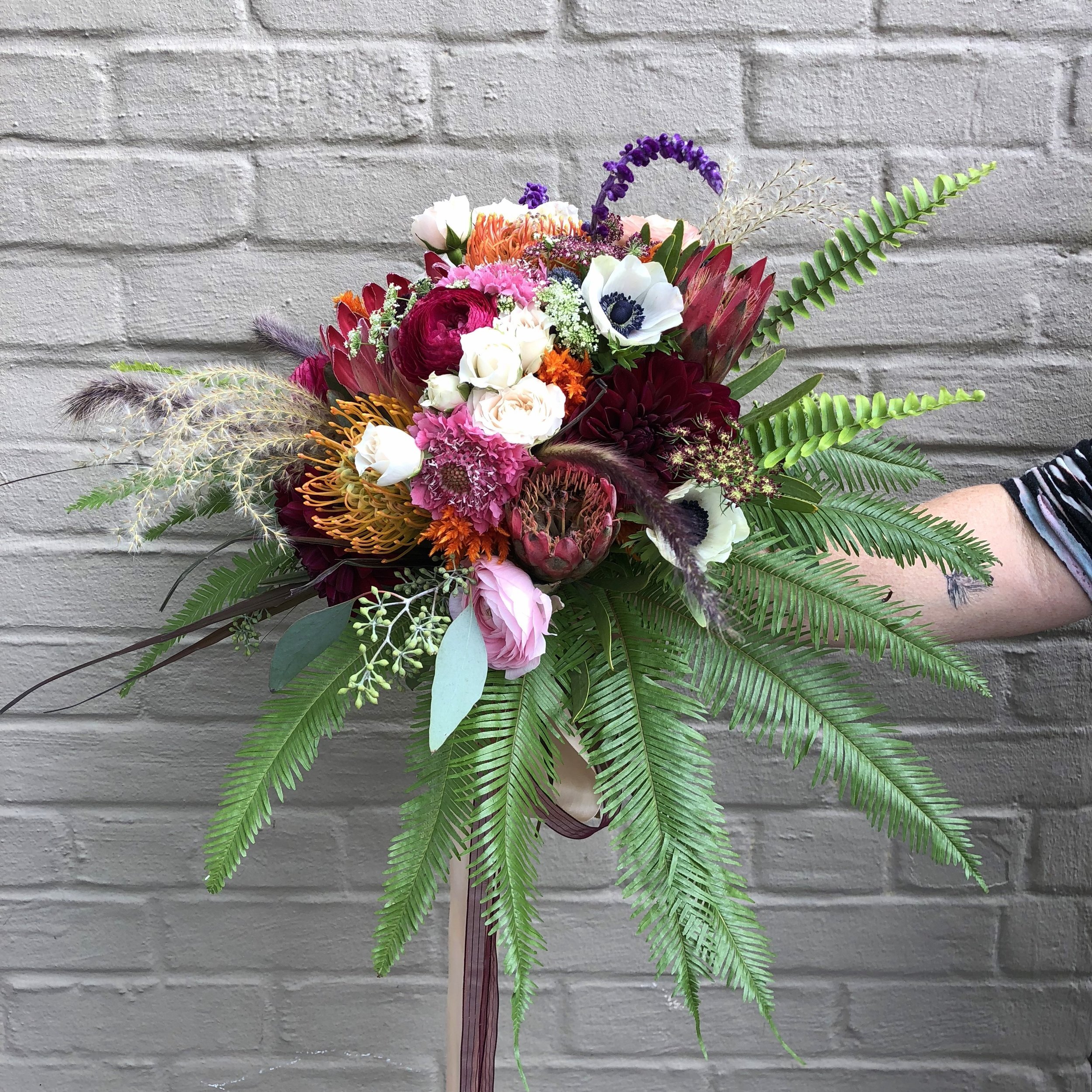 pincushion+protia+wedding+bouquet+anemone+solorful+vibrant.jpg